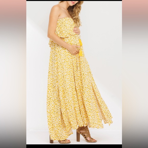 Womens or juniors yellow maxi dress - Picture 6 of 12